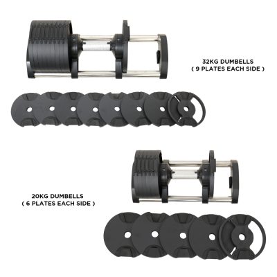 adjustable dumbblle plates & locking system pictures.